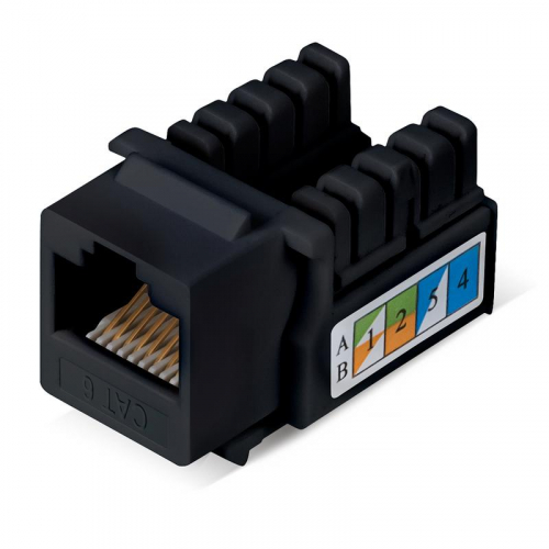 Вставка Keystone Jack RJ45 кат.6 заделка тип 110 черн. Cabeus 9483c Вставка Keystone Jack RJ45 кат.6 заделка тип 110 черн. Cabeus 9483c
