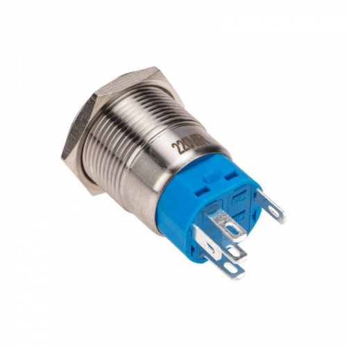 Кнопка антивандальная d19 250В с фикс. (5с) ON-OFF/OFF-ON подсветка красн. Rexant 36-3440 фото 3