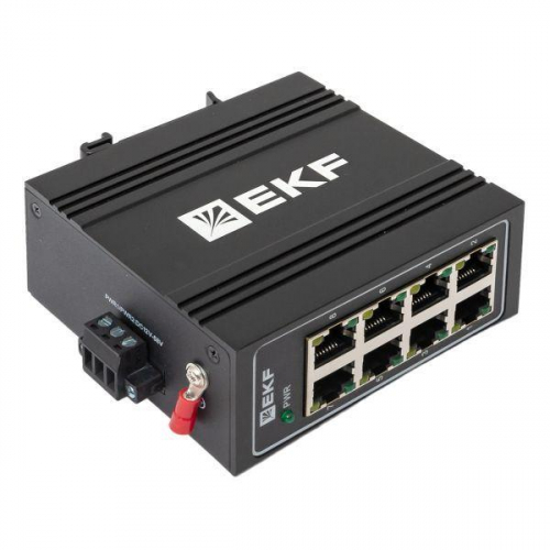 Коммутатор неуправляемый промышленный U-8T 8 портов 10/100Base-T(X) RJ45 монтаж на DIN-рейку TSX EKF TSX-U-8T фото 10