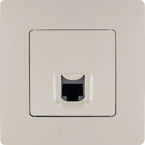 Розетка компьютерная 1-м СП Etika RJ45 кат.5E UTP IP20 механизм сл. кость IEK 672341 фото 3