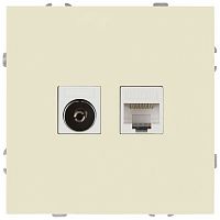 Розетка комбинированная СП Galaxy RJ45 + TV 16А IP20 250В сл. кость Эра Б0070778