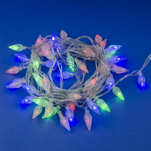 Гирлянда LED "Шишки-1" ULD-S0500-050/DTA MULTI IP20 PINE CONES-1 5м 50 диодов разноцвет. свет провод прозр. Uniel UL-00007194