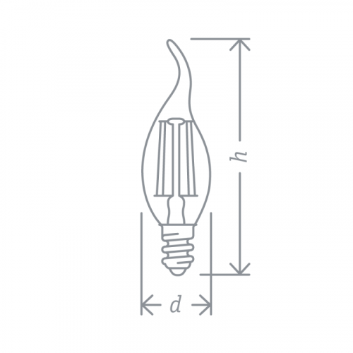 Лампа светодиодная 61 357 NLL-F-FC35-6-230-4K-E14 6Вт свеча на ветру 4000К нейтр. бел. E14 660лм 220-240В Navigator 61357 фото 3