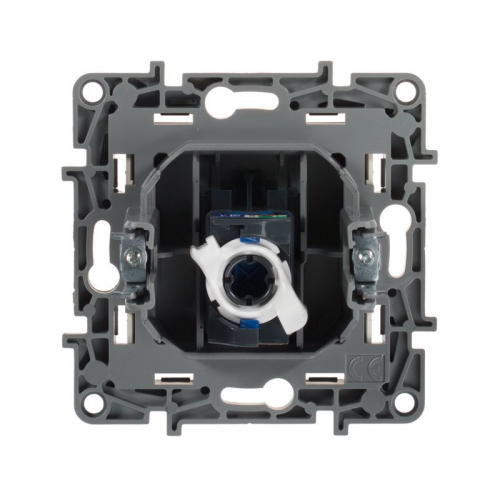Розетка компьютерная 1-м СП Etika RJ45 кат.5E UTP IP20 механизм сл. кость IEK 672341 фото 5