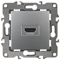 Розетка 12-3114-03 HDMI алюм. ЭРА Б0027483
