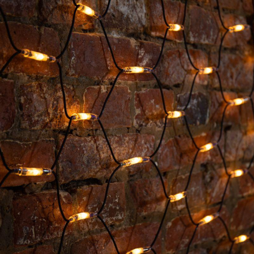 Гирлянда светодиодная "Сеть" 2х3м 432LED тепл. бел. 40Вт 220-240В IP67 провод каучук черн. Neon-Night 217-126 фото 2