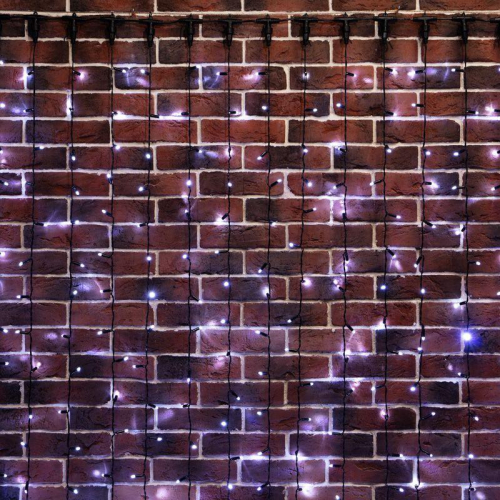 Гирлянда светодиодная "Светодиодный Дождь" 2х6м 768LED бел. 90Вт 230В IP65 постоян. свечение провод черн. (нужен шнур питания 303-500) Neon-Night 235-165 Гирлянда светодиодная "Светодиодный Дождь" 2х6м 768LED бел. 90Вт 230В IP65 постоян. свечение провод черн. (нужен шнур питания 303-500) Neon-Night 235-165