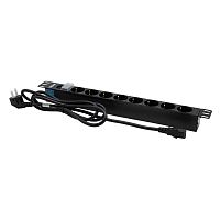 Блок розеток 8-м Schuko для 19дюйм шкафов с выкл. DKC R519SH8OPSHC14