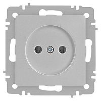 Розетка 1-м СП Accent 6-201-03 16А IP20 250В 2P алюм. Intro Б0063661