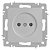 Розетка 1-м СП Accent 6-201-03 16А IP20 250В 2P алюм. Intro Б0063661
