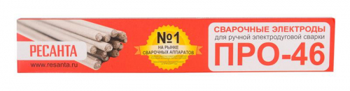 Электрод для ручной дуговой сварки ПРО-46 Ф2.5 (1кг) Ресанта 71/6/34 фото 2