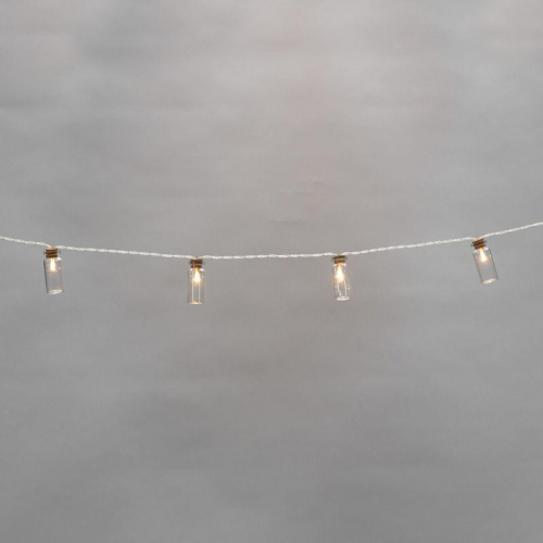 Гирлянда светодиодная "Баночки" 1.5м 10LED тепл. бел. 0.1Вт IP20 провод ПВХ прозр. элементы питания 2хAA (не в компл.) Neon-Night 303-096 фото 6