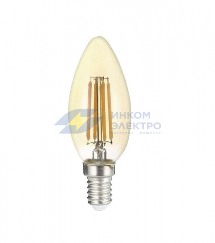 Лампа светодиодная PLED OMNI 6Вт C35 3000К E14 230В/50Гц Gold JazzWay 5020634