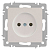 Розетка 1-м СП Accent 6-201-06 16А IP20 250В 2P перламутр. Intro Б0063667