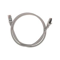 Патч-корд F/UTP кат.5e RJ45-RJ45 26AWG LSZH 1м сер. Rexant 02-0110-1