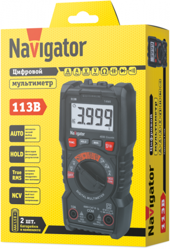 Мультиметр 95 766 NMT-Mm-113B True RMS с авто выбором значений Navigator 95766 фото 4 Мультиметр 95 766 NMT-Mm-113B True RMS с авто выбором значений Navigator 95766 фото 4