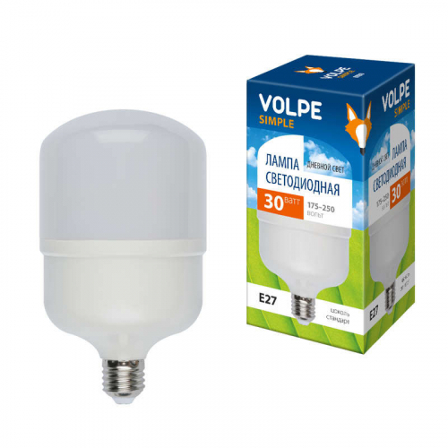 Лампа светодиодная LED-M80-30W/DW/E27/FR/S Simple 30Вт матовая 6500К холод. бел. E27 (упак. картон) Volpe UL-00002942 Лампа светодиодная LED-M80-30W/DW/E27/FR/S Simple 30Вт матовая 6500К холод. бел. E27 (упак. картон) Volpe UL-00002942