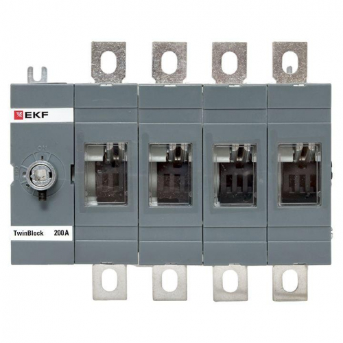 Рубильник 4п 200А без рукоятки управления TwinBlock EKF tb-s-200-4p фото 3