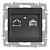 Розетка компьютерная 1-м СП Accent 6-303-07 RJ45 IP20 графит Intro Б0063638