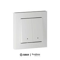 Выключатель 2-кл. AtlasDesign Smart 10А (сх. 5) L+N с подсветкой Zigbee механизм бел. SE ATN000153Z