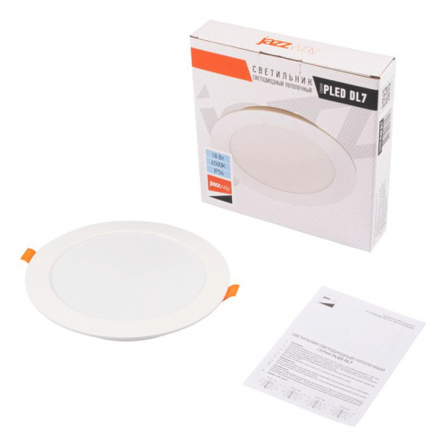 Светильник светодиодный PLED DL7 18Вт 6500К IP54 1530лм WH встраив. бел. Pro JazzWay 5069107 фото 4 Светильник светодиодный PLED DL7 WH 18Вт 6500К IP54 1530лм встраив. бел. JazzWay 5069107 фото 4