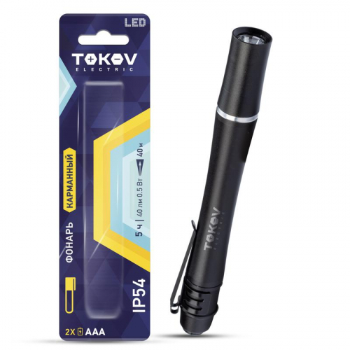 Фонарь ручной на батарейках AAAx2 анодированный алюм. TOKOV ELECTRIC TKE-RF-B-05 Фонарь ручной на батарейках AAAx2 анодированный алюм. TOKOV ELECTRIC TKE-RF-B-05