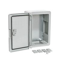 Корпус ЩМП 300х200х130 IP65 сер. дверь с монтажн. панелью пластик. Промрукав PR08.26480