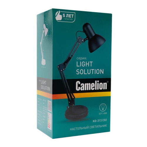 Светильник настольный KD-313 C02 40Вт E27 230В черн. Camelion 13640 фото 3 Светильник настольный KD-313 C02 40Вт E27 230В черн. Camelion 13640 фото 3