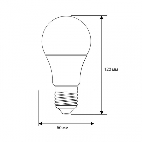 Лампа светодиодная LED13-A60/830/E27 13Вт грушевидная матовая 3000К тепл. бел. E27 1075лм 220В Camelion 12045 фото 2
