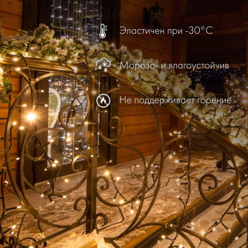 Гирлянда светодиодная "Нить" 10м 100LED зел. 12Вт 24В IP65 эффект мерцания провод ПВХ прозр. Neon-Night 305-254 фото 2 Гирлянда светодиодная "Нить" 10м 100LED зел. 12Вт 24В IP65 эффект мерцания провод ПВХ прозр. Neon-Night 305-254 фото 2
