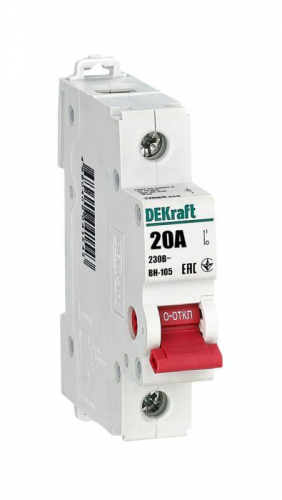 Выключатель-разъединитель ВН-105 ВН105-1P-020A DEKraft 17080DEK Выключатель-разъединитель ВН-105 ВН105-1P-020A DEKraft 17080DEK