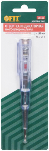 Отвертка индикаторная многофункциональная 70-250 В FIT 56531 фото 3 Отвертка индикаторная многофункциональная 70-250 В FIT 56531 фото 3
