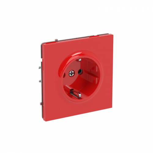 Розетка силовая KANT 2P+E защ. шторки красн. сатин DKC 7001003 фото 2