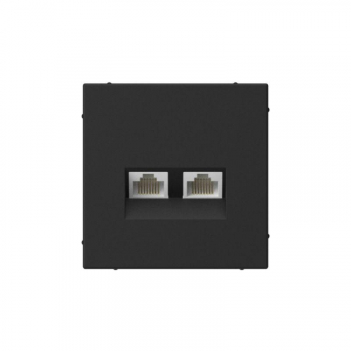 Розетка компьютерная 2-м ArtGallery RJ45 + RJ45 кат.5E механизм карбон SE GAL001085 Розетка компьютерная 2-м ArtGallery RJ45 + RJ45 кат.5E механизм карбон SE GAL001085