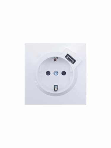 Розетка 1-м ZIMA IP20 + USB с заземл. механизм бел. LEZARD 704-0288-181 фото 3 Розетка 1-м ZIMA IP20 + USB с заземл. механизм бел. LEZARD 704-0288-181 фото 3