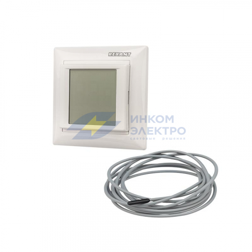 Терморегулятор сенсорный RX-419B бел. совместим с Legrand серии Valena Rexant 51-0584