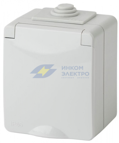Розетка 1-м ОП Эра Эксперт 11-2602-03 16А IP65 250В 2P+E защ. шторки сер. Эра Б0035990