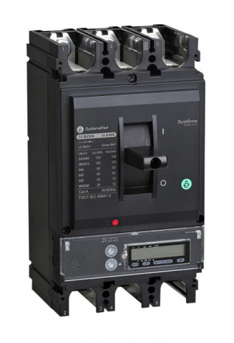 Выключатель автоматический в литом корпусе SYSTEMEPACT CCB630 50кА 3P3D S5.3E 630А SE SPC630N63053E3DFC