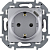 Розетка 1-м СП Inspiria 16А IP20 250В 2P+E немецк. стандарт с заряд. устр. USB тип C 1.5А 5В механизм алюм. IEK 673772