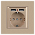 Розетка 1-м СП Accent 6-410-04 16А IP20 250В P+E Schuko + 2хUSB защ. шторки шампань Intro Б0063696