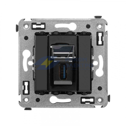 Розетка USB 3.0 1-м СП тип А-А &amp;amp;amp;quot;Avanti&amp;amp;amp;quot; &amp;amp;amp;quot;Черный квадрат&amp;amp;amp;quot; DKC 4402303