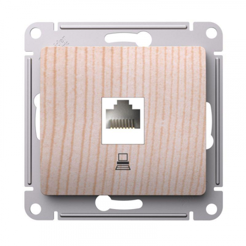 Розетка компьютерная Glossa RJ45 кат.5Е механизм сосна SE GSL001581K Розетка компьютерная Glossa RJ45 кат.5Е механизм сосна SE GSL001581K