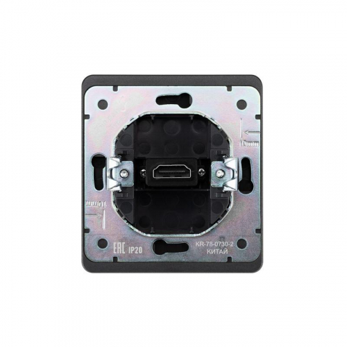 Розетка СП ROUND HDMI IP20 титан Kranz KR-78-0730-2 фото 3 Розетка СП ROUND HDMI IP20 титан Kranz KR-78-0730-2 фото 3