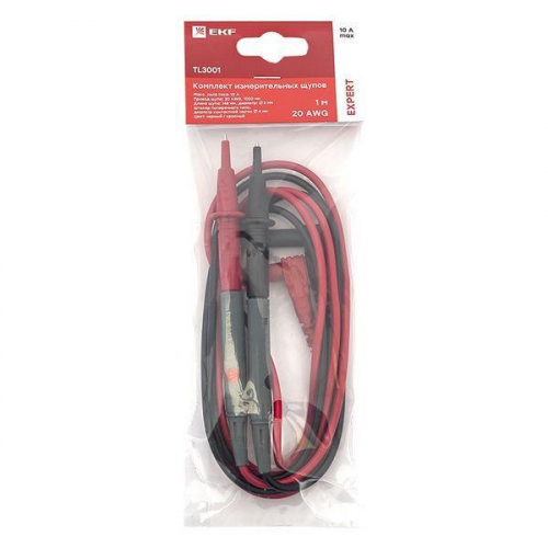 Комплект измерительных щупов TL3001 (1м) (20AWG) Expert EKF TL3001 фото 2 Комплект измерительных щупов TL3001 (1м) (20AWG) Expert EKF TL3001 фото 2