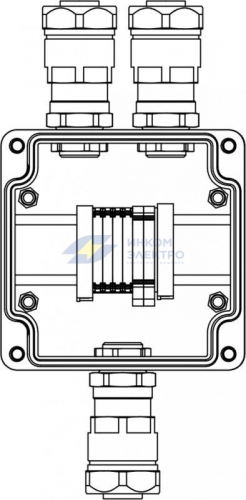 Корпус взрывозащищенный 120х120х90мм 1Ex e IIC T5 Gb IP66Ex tb IIIB T95град.С Db GRP DKC 1231.031.19.02Y