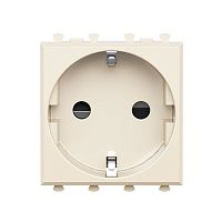 Розетка 1-м 2мод. Avanti "Ванильная дымка" 16А IP20 2P+E защ. шторки беж. DKC 4405002