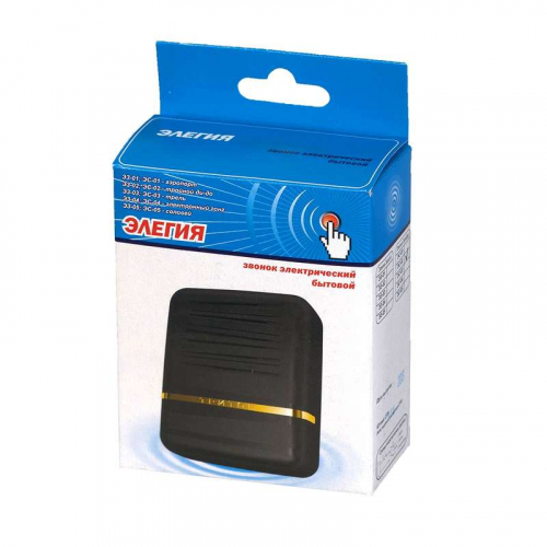 Звонок проводной Элегия электрон. гонг 220В 80-90дБА черн./зол. МОНОМАХ ЭЗ-04 фото 2