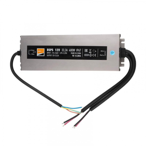 Блок питания для светодиод. ленты BSPS 12В 33.30А=400Вт IP67 JazzWay 5062108 Блок питания для светодиод. ленты BSPS 12В 33.30А=400Вт IP67 JazzWay 5062108