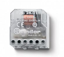 Реле шаговое электромеханич. 1NO 10А 2 состояния AgNi 24В AC монтаж в коробке IP20 FINDER 260180240000