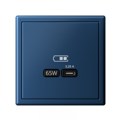 Розетка USB ArtGallery тип C 65Вт QC PD высокоскор. ЗУ механизм аквамарин SE GAL001127 фото 3